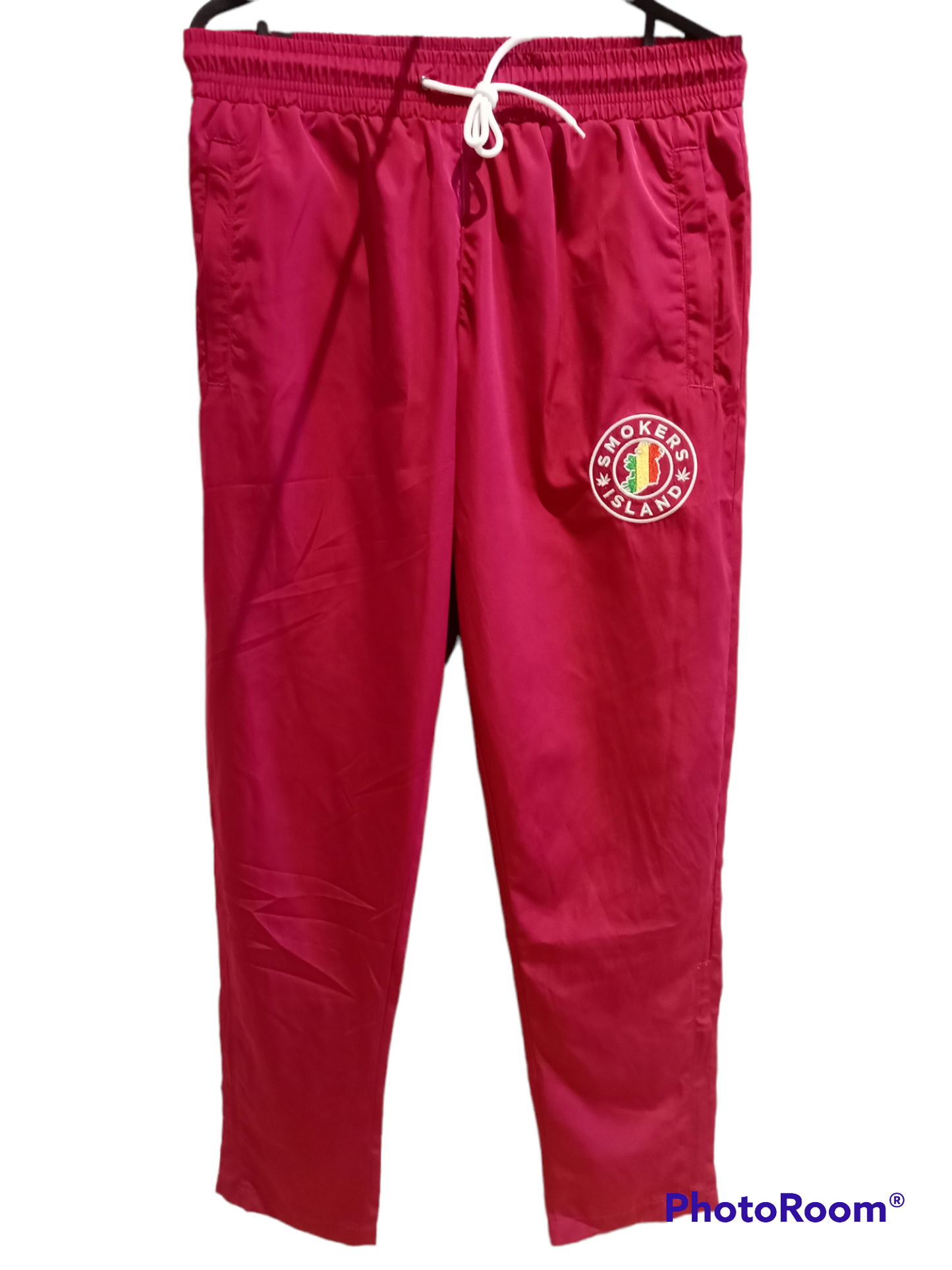 Track Bottoms with zip pockets - Magenta Smokers Island