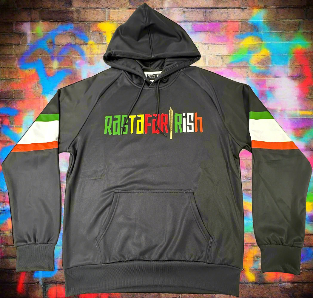 Authentic Hoodie - RastafarIrish X Smokers Island (Black/Green/White/Orange)