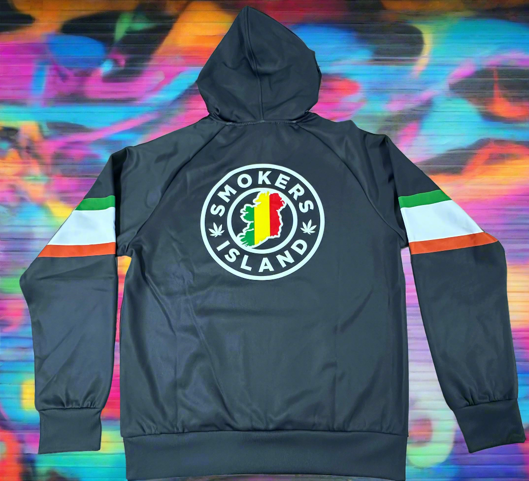 Authentic Hoodie - RastafarIrish X Smokers Island (Black/Green/White/Orange)