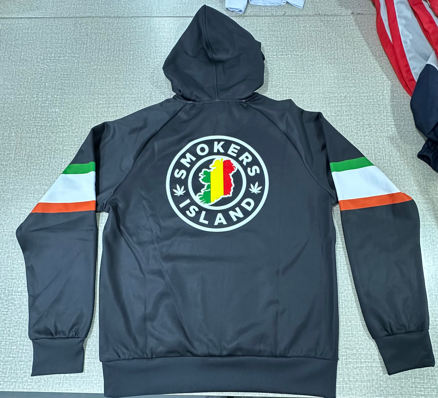 Authentic Hoodie - RastafarIrish X Smokers Island (Black/Green/White/Orange)