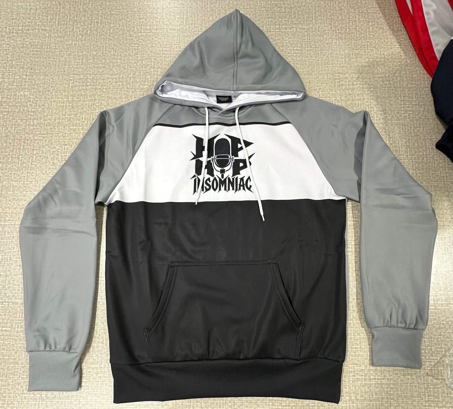 Authentic Hoodie - Hip-Hop Insomniac X Workin' Class Records (Gray/White/Black)