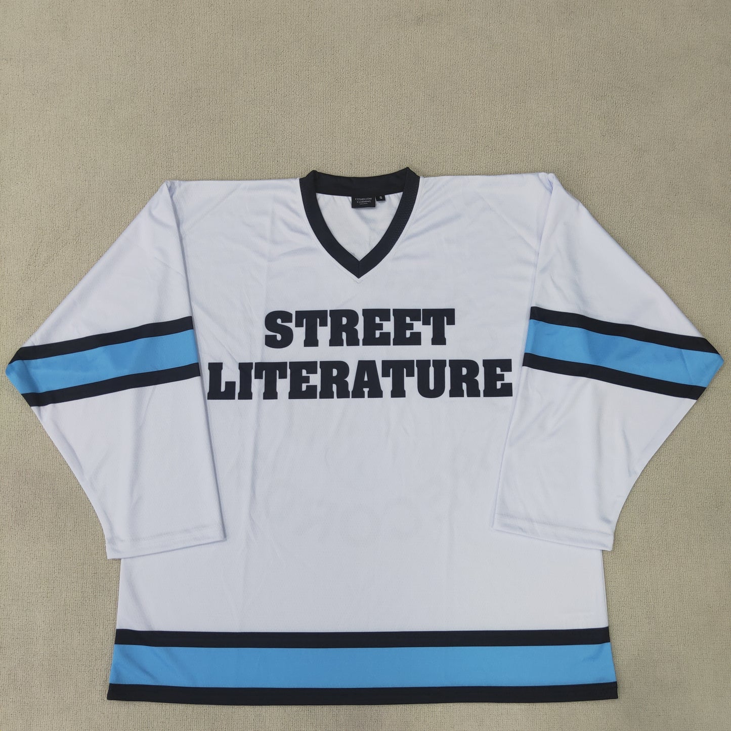 Xtra Sized Limited Edition Hockey Jersey - Super Baggy (Street Literature - Workin' Class Records/Blue/Black/White)