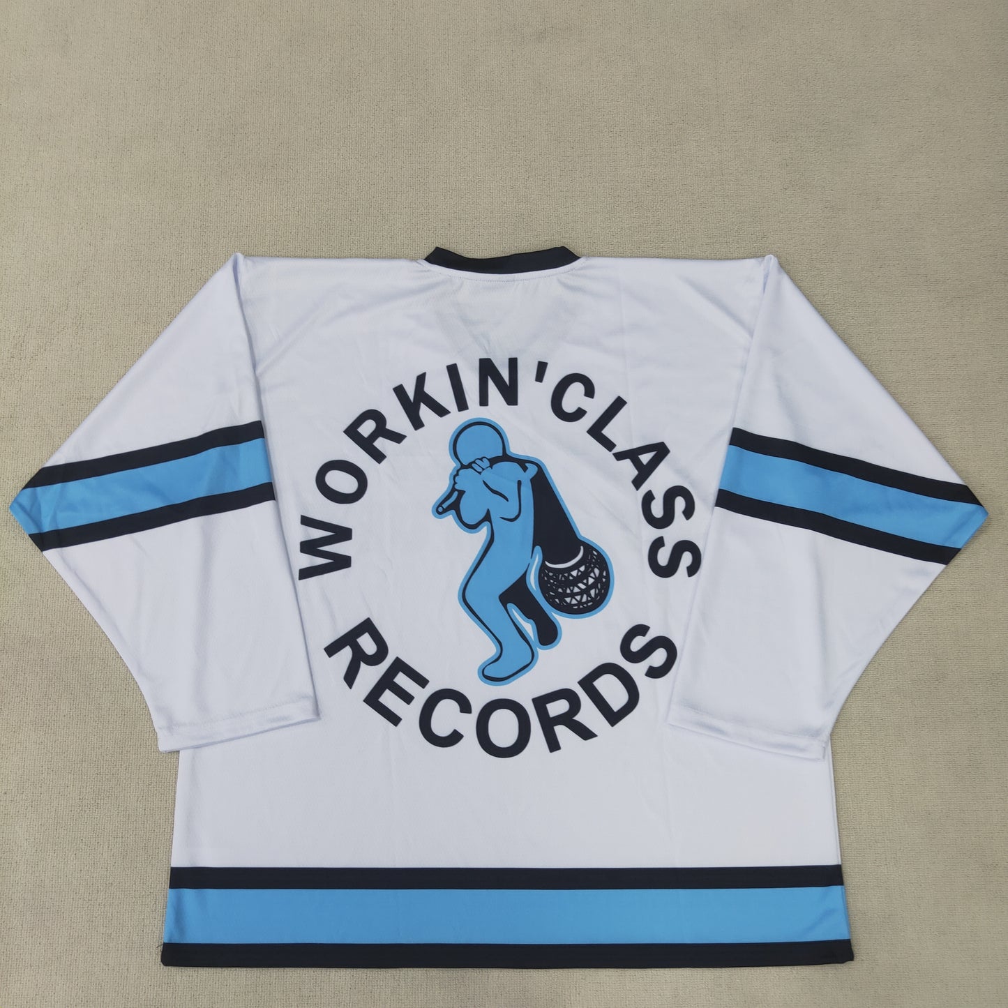 Xtra Sized Limited Edition Hockey Jersey - Super Baggy (Street Literature - Workin' Class Records/Blue/Black/White)