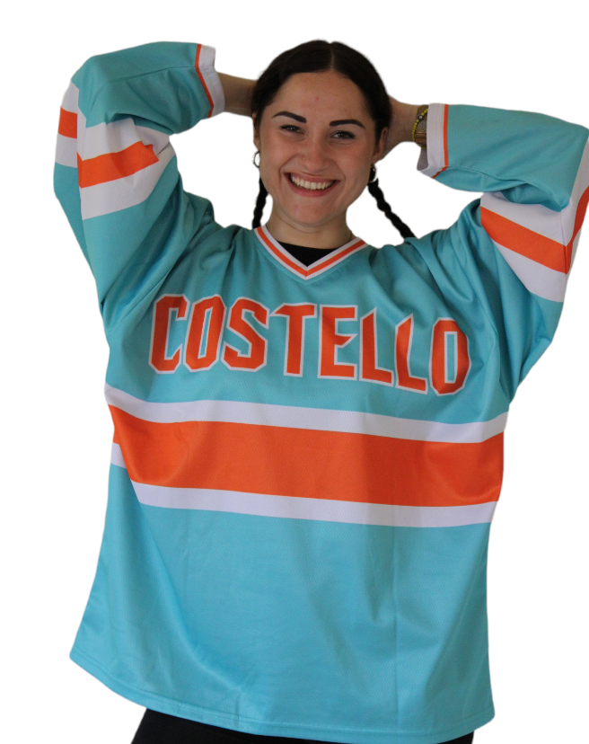 Xtra Sized - Limited Edition Hockey Jersey - Super Baggy (Costello Illosophical/Mint Green/Orange/White)