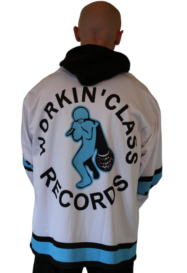Xtra Sized Limited Edition Hockey Jersey - Super Baggy (Street Literature - Workin' Class Records/Blue/Black/White)