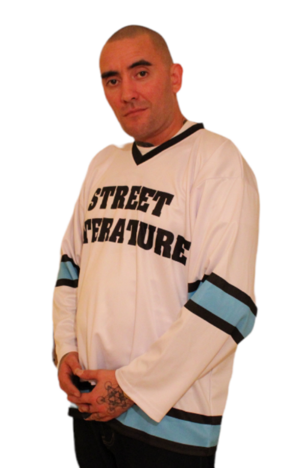 Xtra Sized Limited Edition Hockey Jersey - Super Baggy (Street Literature - Workin' Class Records/Blue/Black/White)