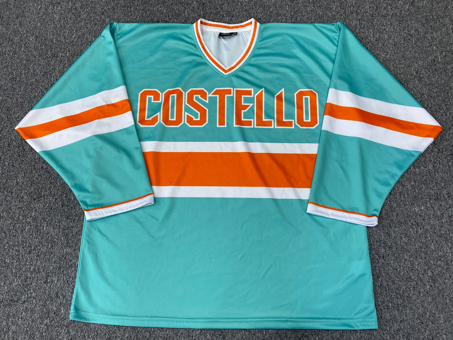 Xtra Sized - Limited Edition Hockey Jersey - Super Baggy (Costello Illosophical/Mint Green/Orange/White)