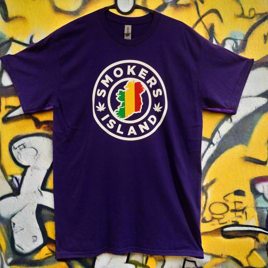 Classic T-Shirt - Smokers Island (Purple) - Only 1 Medium Left