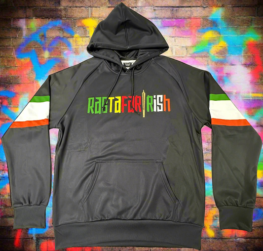 Authentic Hoodie - RastafarIrish X Smokers Island (Black/Green/White/Orange)