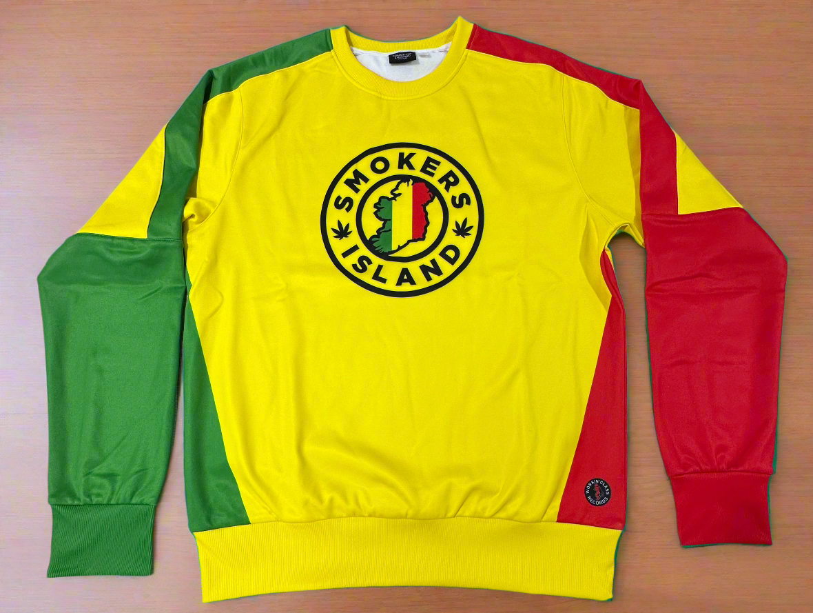 Authentic Smokers Island Reggae Sweater  (Green/Yellow/Red)