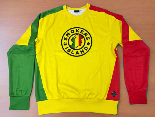 Authentic Smokers Island Reggae Sweater  (Green/Yellow/Red)
