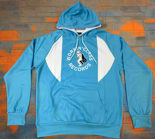 Authentic Hoodie - Workin' Class Records (Sky Blue/White)