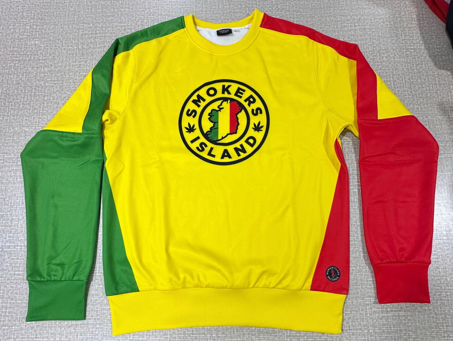 Authentic Smokers Island Reggae Sweater  (Green/Yellow/Red)