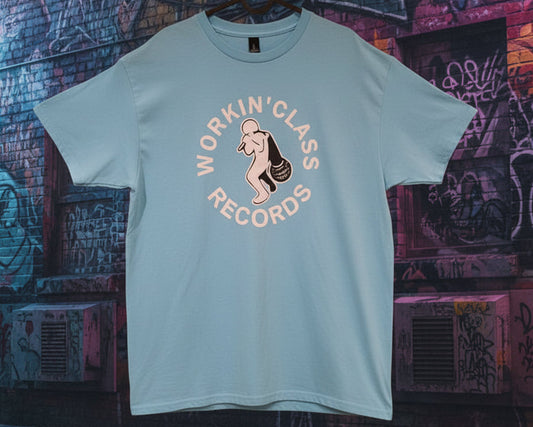 T-Shirt - Workin' Class Records- Sky Blue