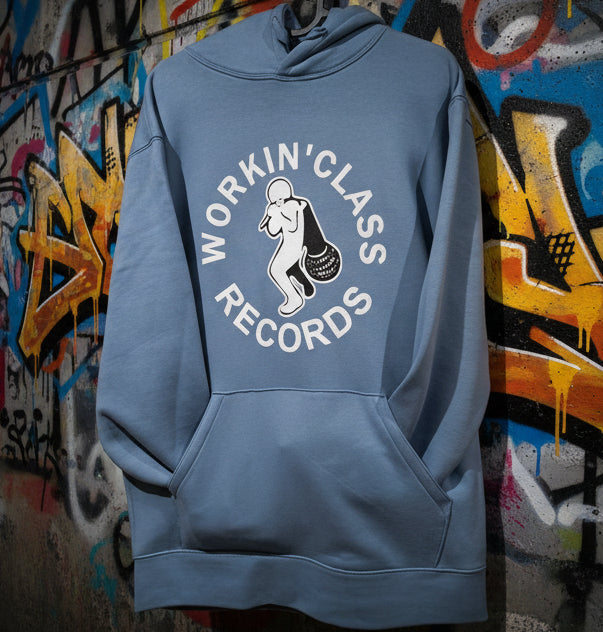 Classic Hoodie - Workin' Class Records X Russell Athlethic - Light Blue
