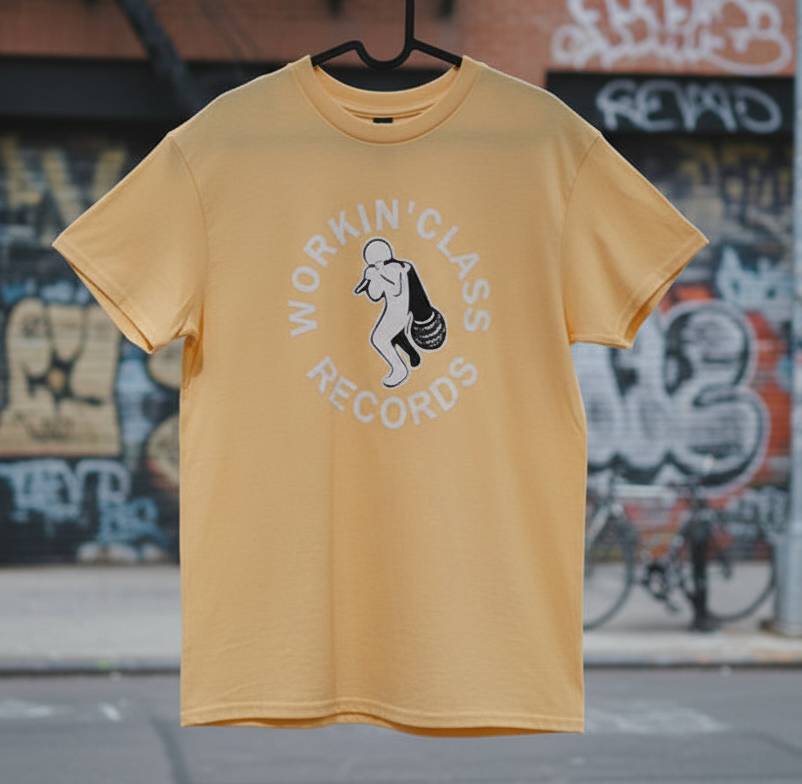 T-Shirt- Workin' Class Records - Light Yellow