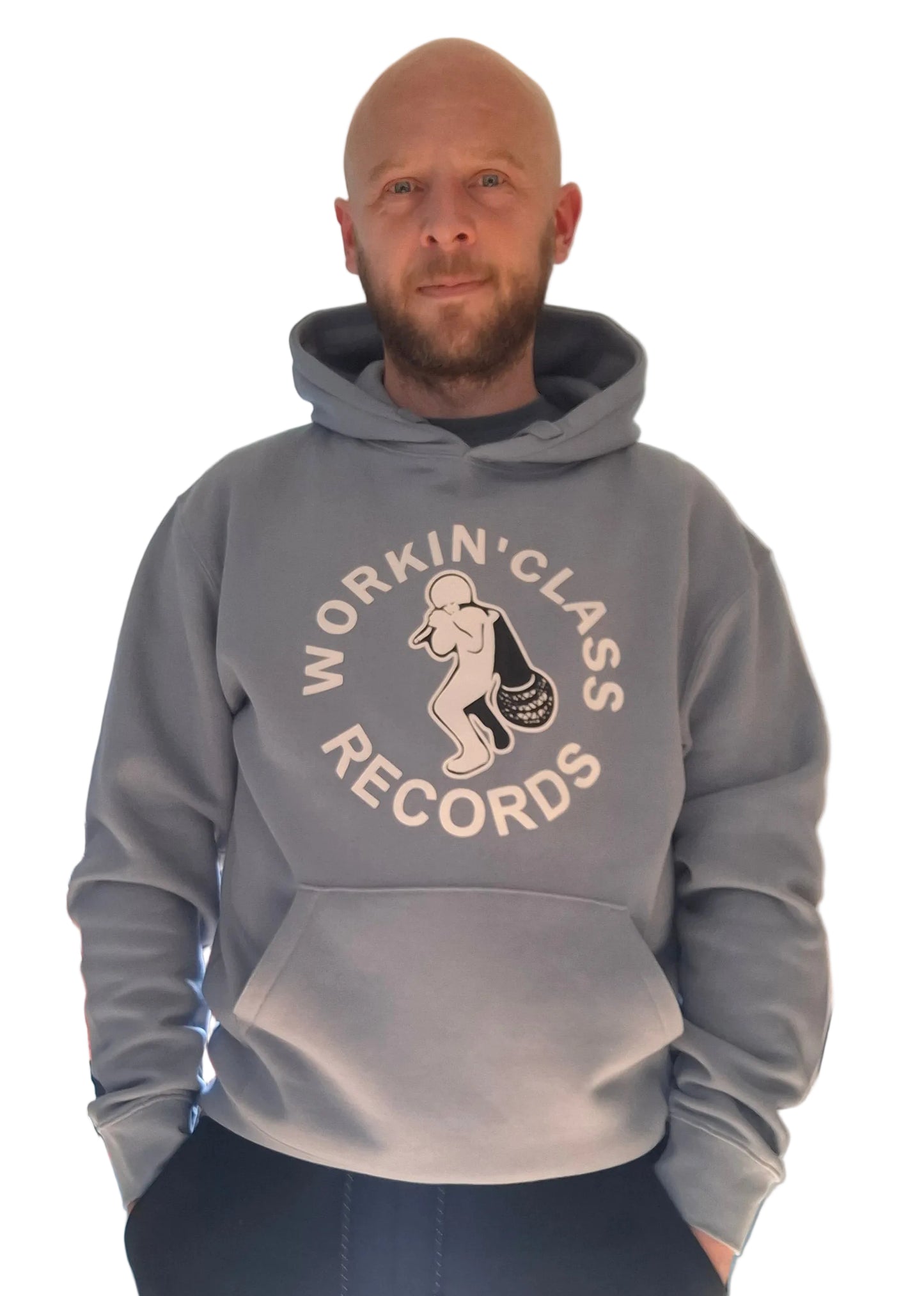 Classic Hoodie - Workin' Class Records X Russell Athlethic - Light Blue